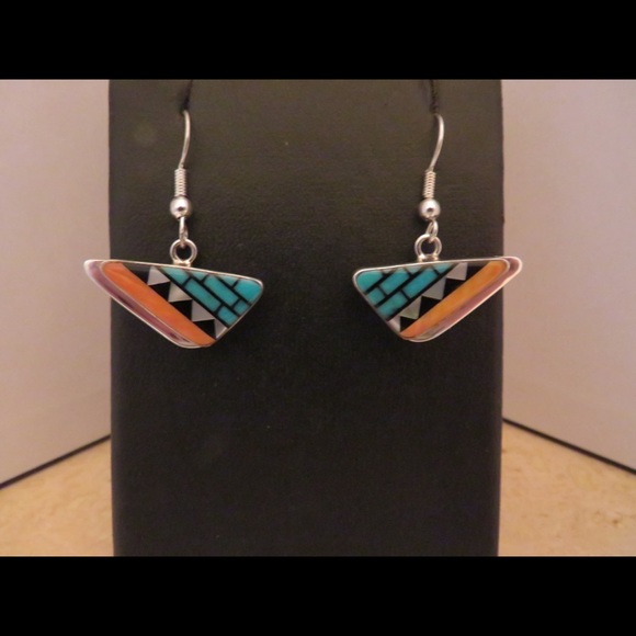 Jewelry - Sterling Silver Southwestern Multi Stone Earrings
